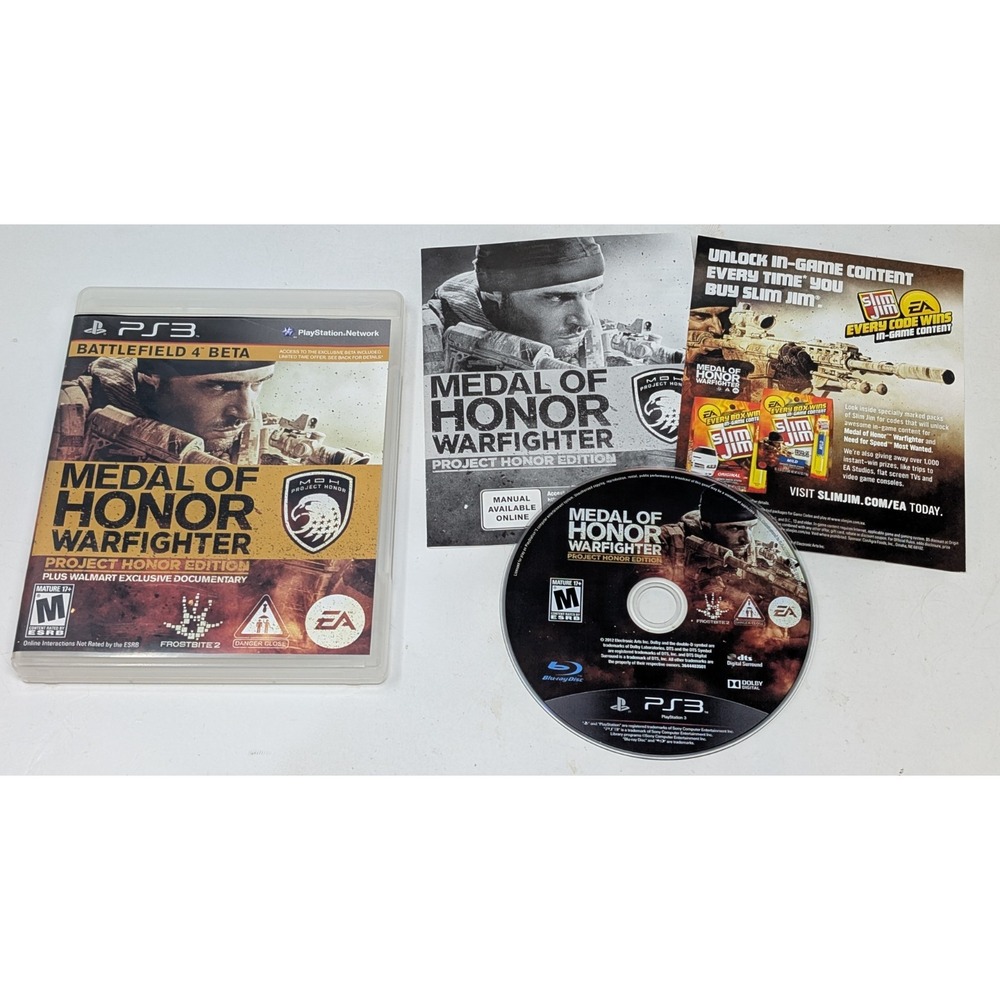 Medal of Honor Warfighter Project Honor Walmart Edition PlayStation‎ 3 PS3 CIB